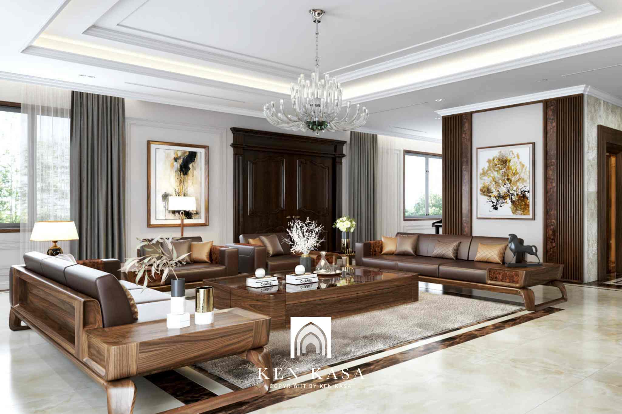 Nội thất hiện đại tại phòng khách 